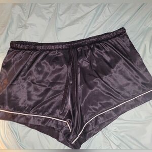 Satin Black Women's Sleep Shorts